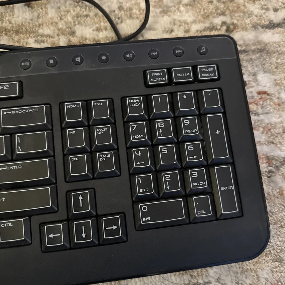 DELL ALIENWARE Black USB Wired Computer PC Gaming Multimedia Keyboard SK-8165
